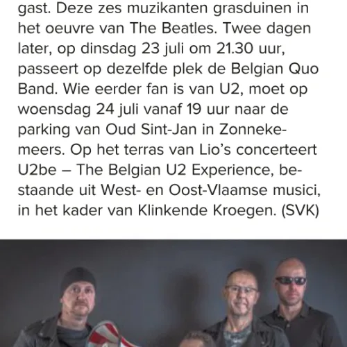U2be in de pers -foto 3