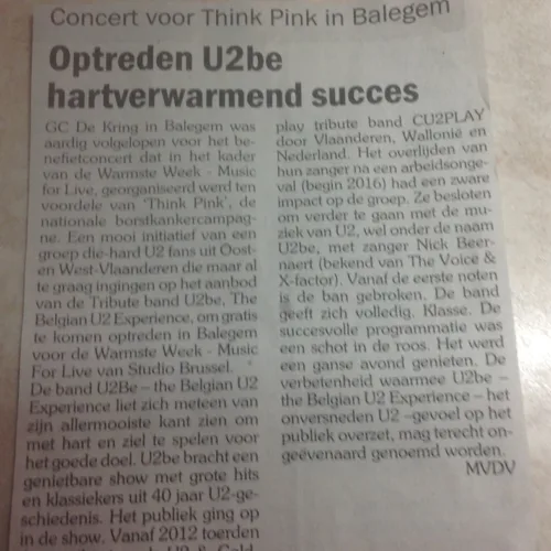 U2be in de pers -foto 14
